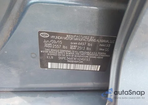 2015 Hyundai Sonata Sport from USA, damaged, VIN 5NPE34AF4FH249193